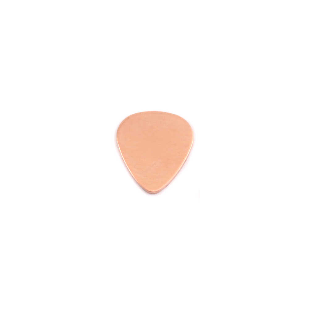 Metal Stamping Blanks Copper "Guitar Pick", 10mm (.40") x 8.6mm (.34"), 24g